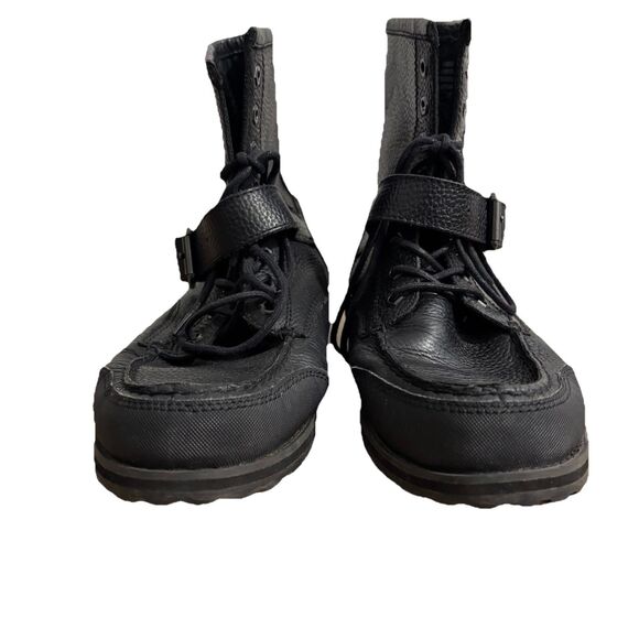 Polo Ralph Lauren Weybrook Boots Men’s 8.5 Black Leather Ranger Combat Lace Up